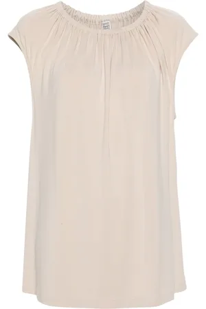 Totême Gathered-neck jersey top