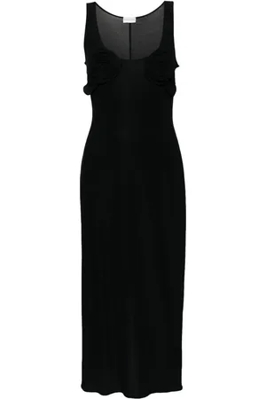 MAGDA BUTRYM Midikleid mit Blumenapplikation
