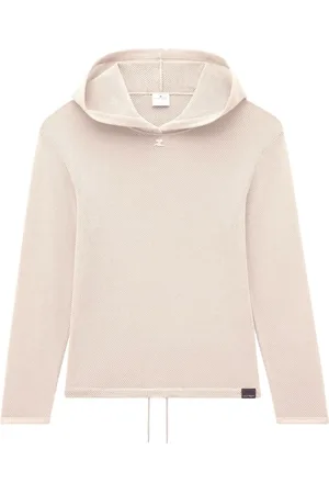 Courrèges Mesh-Pullover mit Logo-Patch