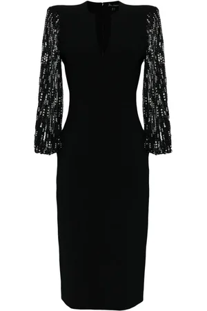 Jenny Packham The Swan Midikleid mit Paillettenärmeln