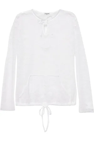 CHANEL 2004 pre-owned semi-transparentes Spitzenoberteil