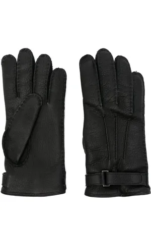 Ermenegildo Zegna Lederhandschuhe mit Logo-Prägung