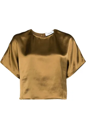 YVES SALOMON Cropped-T-Shirt aus Satin