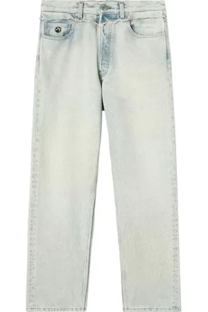 AMBUSH Ausgefranste Straight-Leg-Jeans