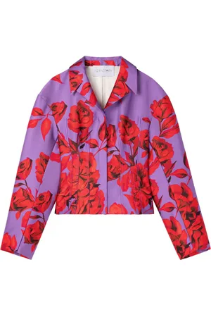 AZ FACTORY Cropped-Jacke mit Hibiscus-Print