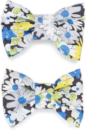 BONPOINT Set aus zwei Schleifenhaarspangen mit Blumen-Print