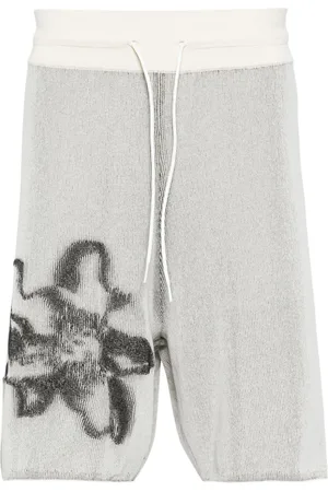 Y-3 Gerippte GFX Shorts aus Blumenjacquard