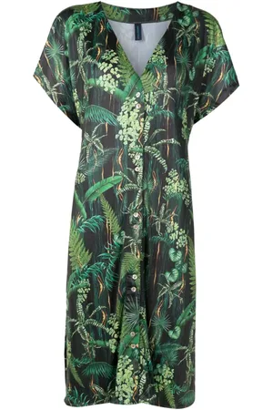 Lygia & Nanny Artemis Midikleid mit Blatt-Print