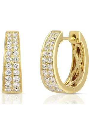 Anita 18kt Meryl Gelbgoldcreolen mit Diamanten