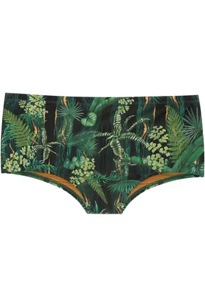Lygia & Nanny Copacabana Badehose mit Blatt-Print