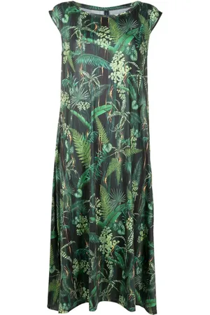Lygia & Nanny Tie Midikleid mit Blatt-Print