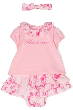 MISS BLUMARINE Set aus Oberteil und Rock mit Blumen-Print