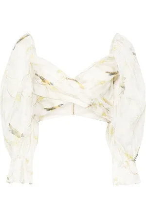 ZIMMERMANN Cropped-Bluse mit Acacia Birds-Print