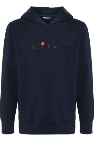 Kiton Hoodie mit gummiertem Logo