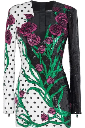 Balmain Minikleid mit V-Ausschnitt