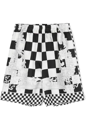 VERSACE Seidenshorts mit Medusa Contrasto-Print