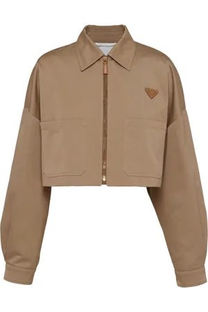 Prada Cropped-Jacke mit Logo