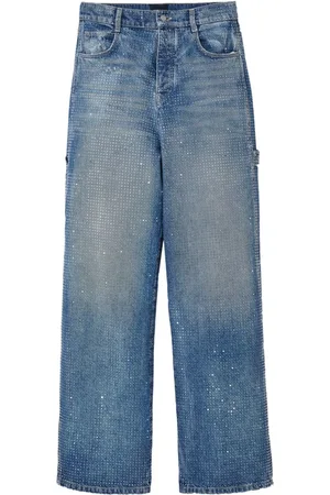 Marc Jacobs Crystal-embellished wide-leg jeans