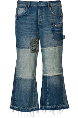 Marc Jacobs Patchwork cropped flared jeans