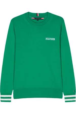 Tommy Hilfiger Streifendetail-Pullover mit Logo-Stickerei