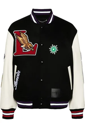 Lanvin Collegejacke mit Logo-Patch