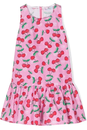 Chiara Ferragni Ausgestelltes Popeline-Kleid mit Kirschen-Print