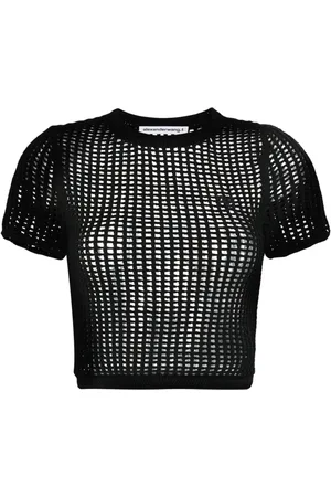 Alexander Wang Cropped-Oberteil mit Lochstrickmuster