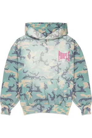 Purple Brand Kapuzenpullover mit Camouflage-Print