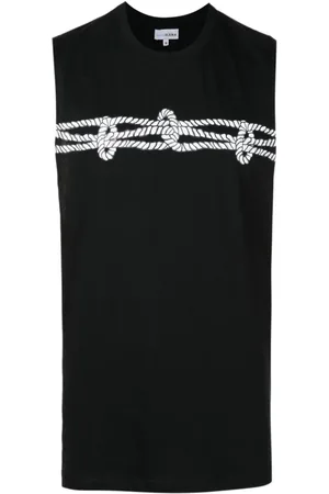 AMIR SLAMA Trägershirt mit Seil-Print