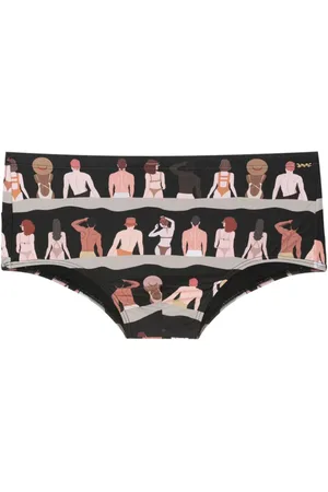 AMIR SLAMA Badehose mit grafischem Print