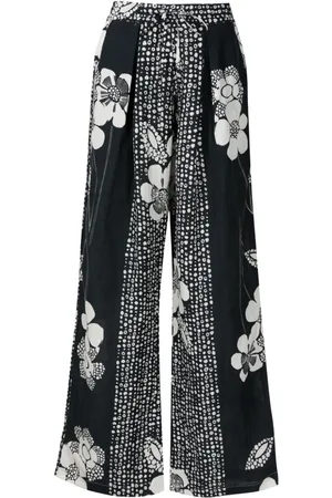 AMIR SLAMA Gerade Hose mit Blumen-Print