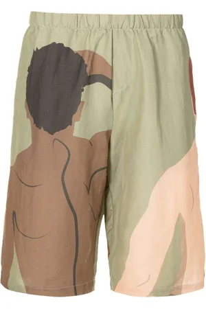 AMIR SLAMA Segelshorts mit grafischem Print