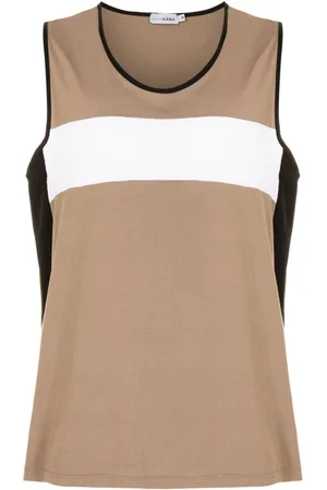 AMIR SLAMA Trägershirt in Colour-Block-Optik