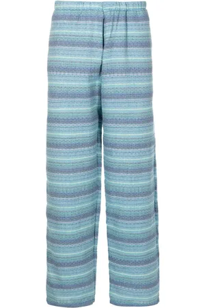 AMIR SLAMA Gestreifte Jacquard-Hose