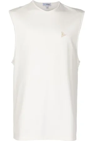 AMIR SLAMA Trägershirt mit Logo-Schild