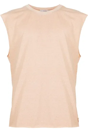 AMIR SLAMA Trägershirt mit Logo-Applikation