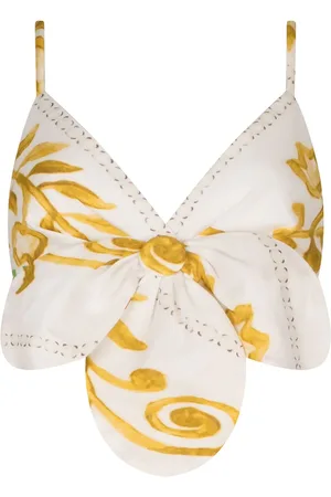 Silvia Tcherassi Flor Cropped-Top aus Leinen