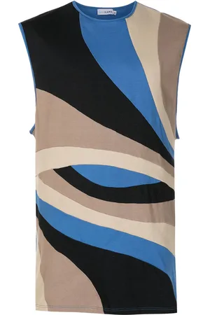 AMIR SLAMA Tanktop in Colour-Block-Optik