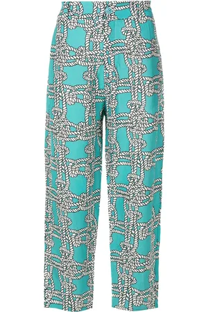AMIR SLAMA Cropped-Hose mit grafischem Print