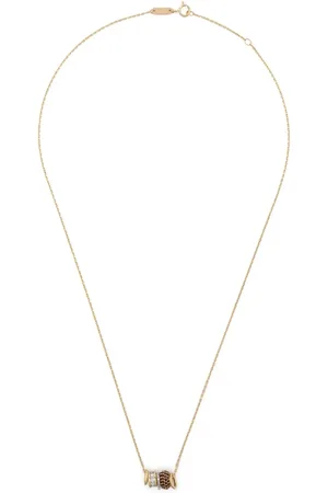 Adina Reyter 14kt Bead Parrty Rager Gelbgoldhalskette mit Diamanten