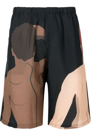 AMIR SLAMA Segelshorts mit grafischem Print
