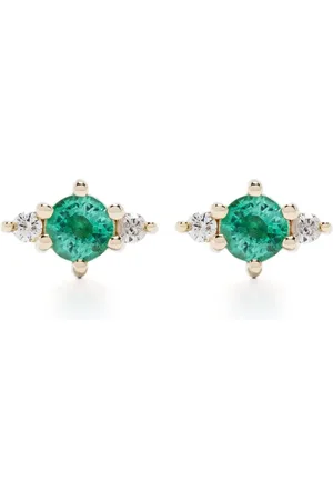 Adina Reyter 14kt Trio Posts Gelbgoldohrstecker mit Diamanten
