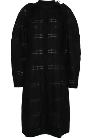 HENRIK VIBSKOV Gestreiftes Spam Midikleid