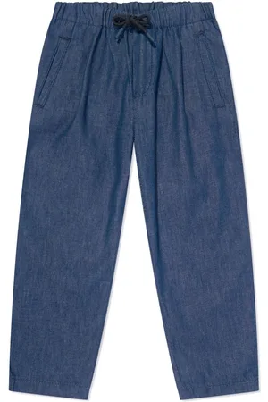 Emporio Armani Chambray-Hose mit Tapered-Bein