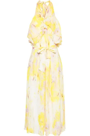 Msgm Maxikleid mit Blumen-Print