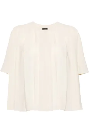 Joseph Kragenlose Bouloi Bluse mit Falten