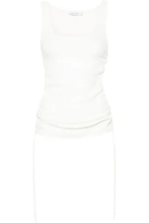 AMEN Geripptes Tanktop mit Kordelzug