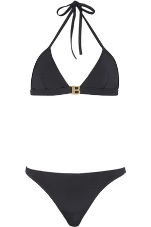 Balmain Triangel-Bikini mit Logo