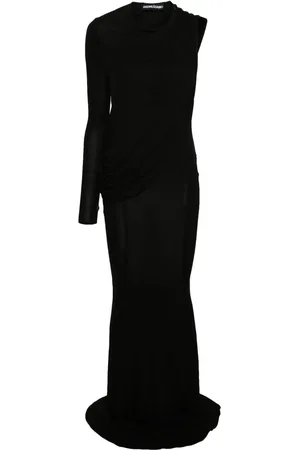 ANDREADAMO Asymmetrisches Maxikleid mit Drapierung