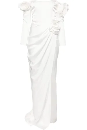 Ana Radu Abendkleid mit Blumenapplikation